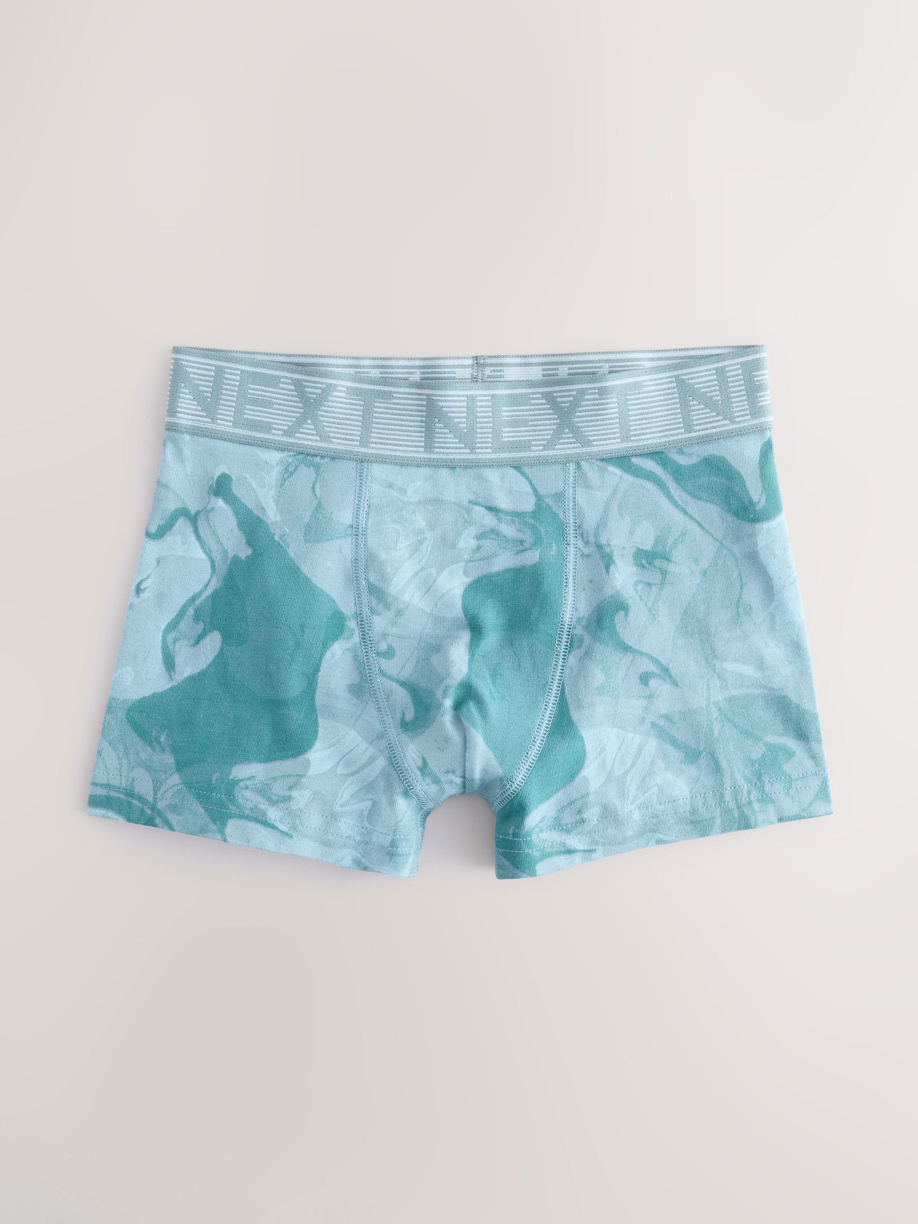 Blauwe marmerprint - Verpakking van 5 boxers (2-16jr)