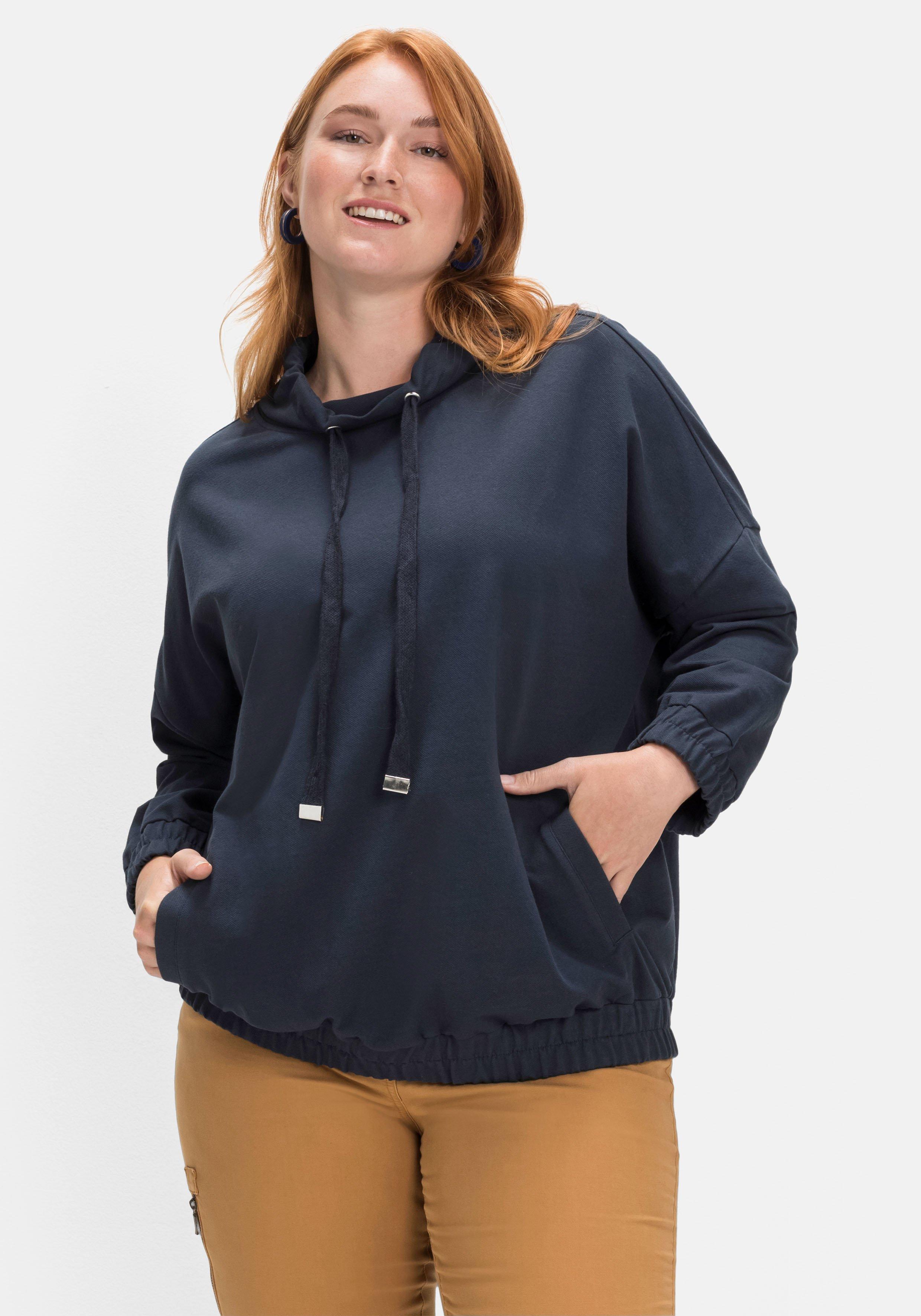 Sweatshirt mit Stehkragen und Tunnelzug