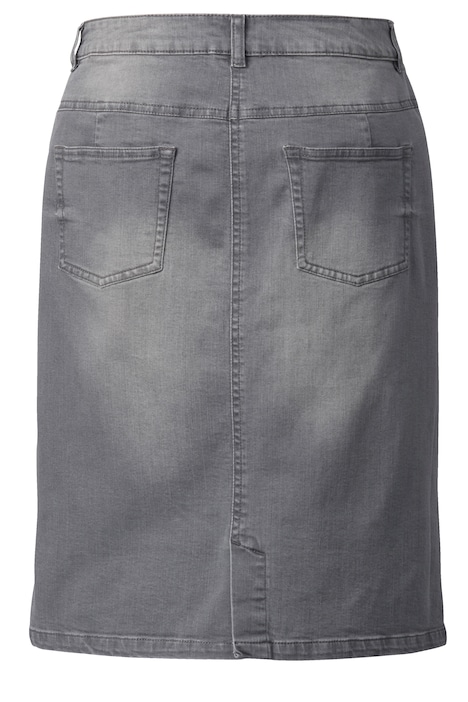Jeansrock, Straight Fit, 5-Pocket, Gehschlitz