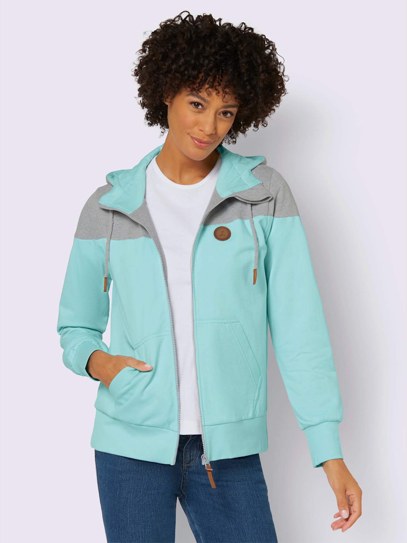 Veste sweat 55% coton