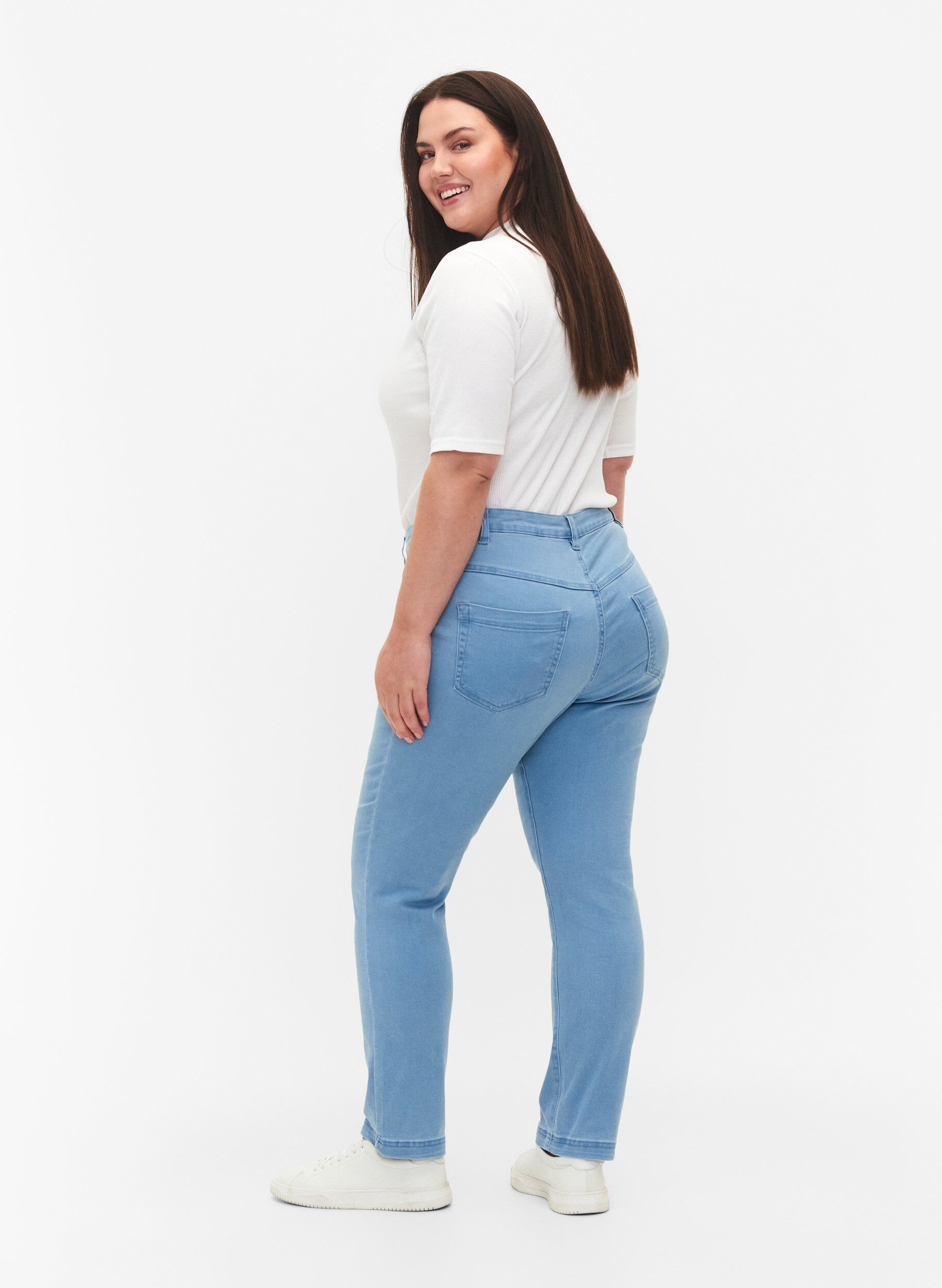 Slim fit Emily jeans med normal talje