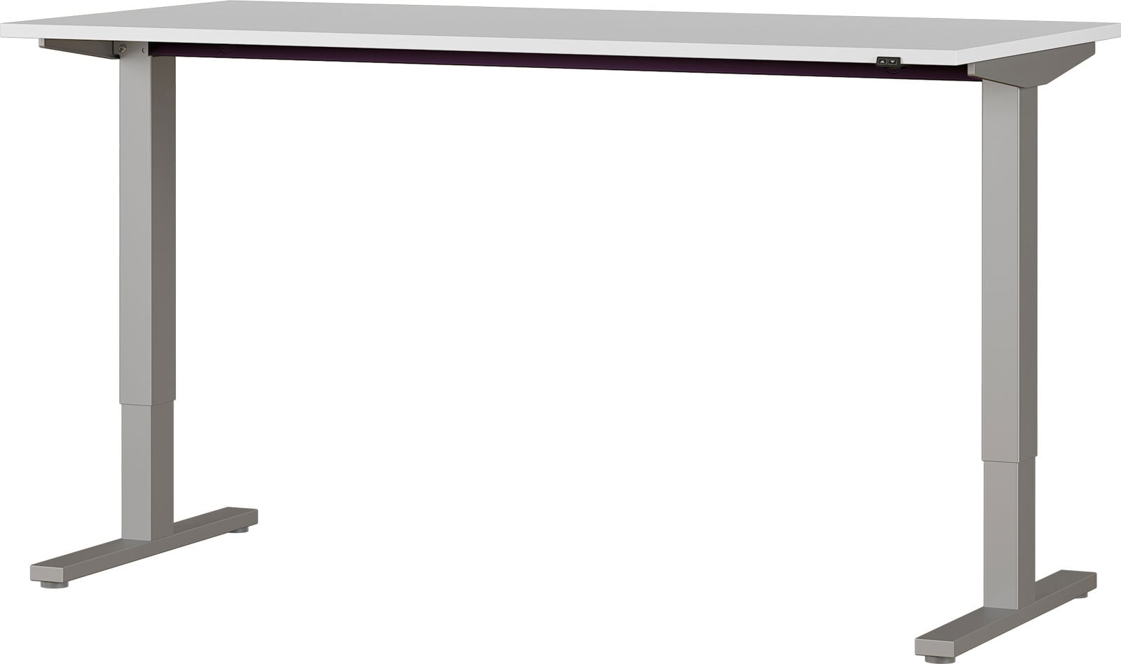 Schreibtisch ISORNO 160 x 80 cm Lichtgrau/ silberfarbig