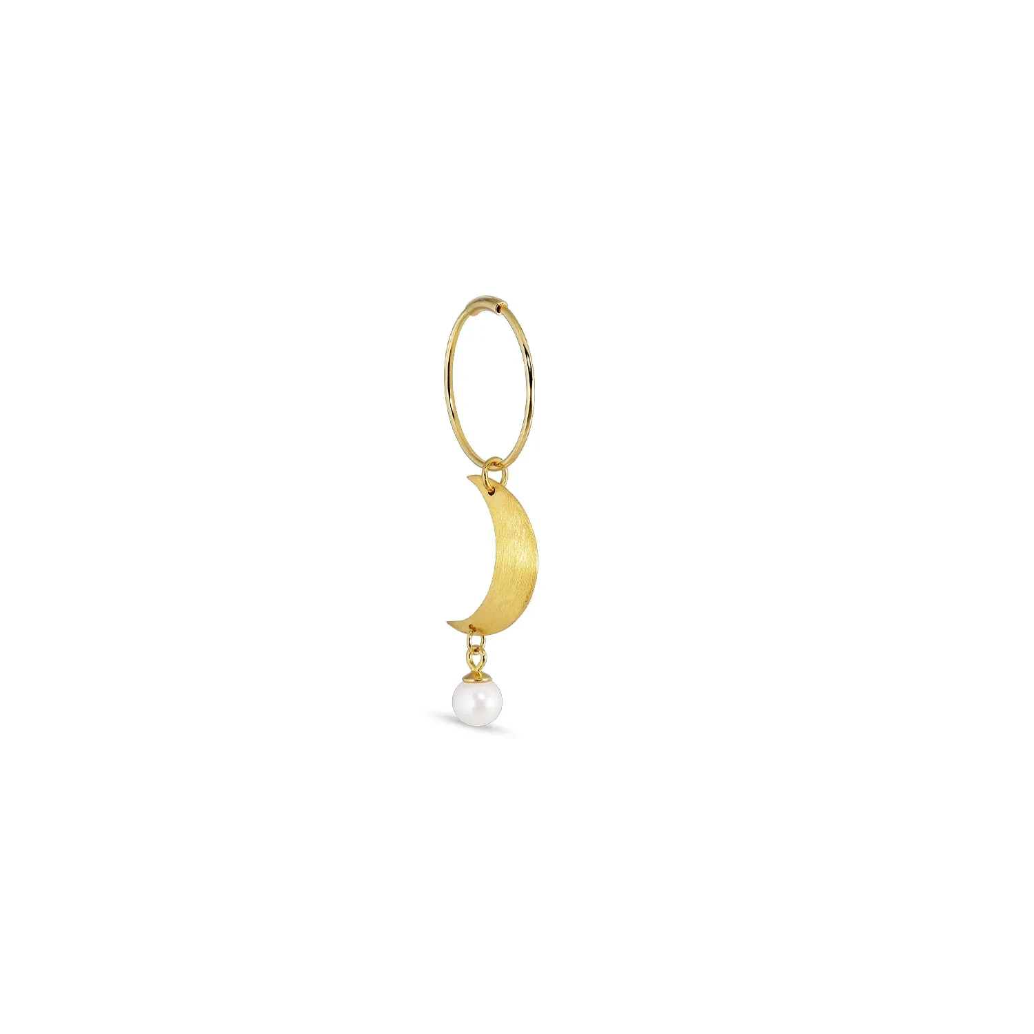 Jane Kønig Half Moon Ørering Single 18 kt. Forgyldt Sølv HMCP-XJK24-1-G