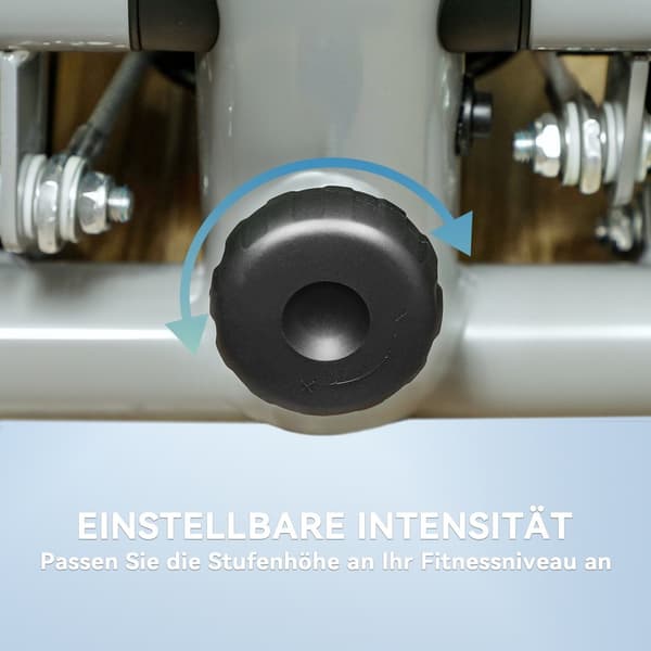 2 i 1 mini stepper for hjemmet med krafttau, opp-ned sving-stepper med LCD-skjerm, stepper hjemmetrener opptil 100 kg for bein-/armtrening, hjemmekont
