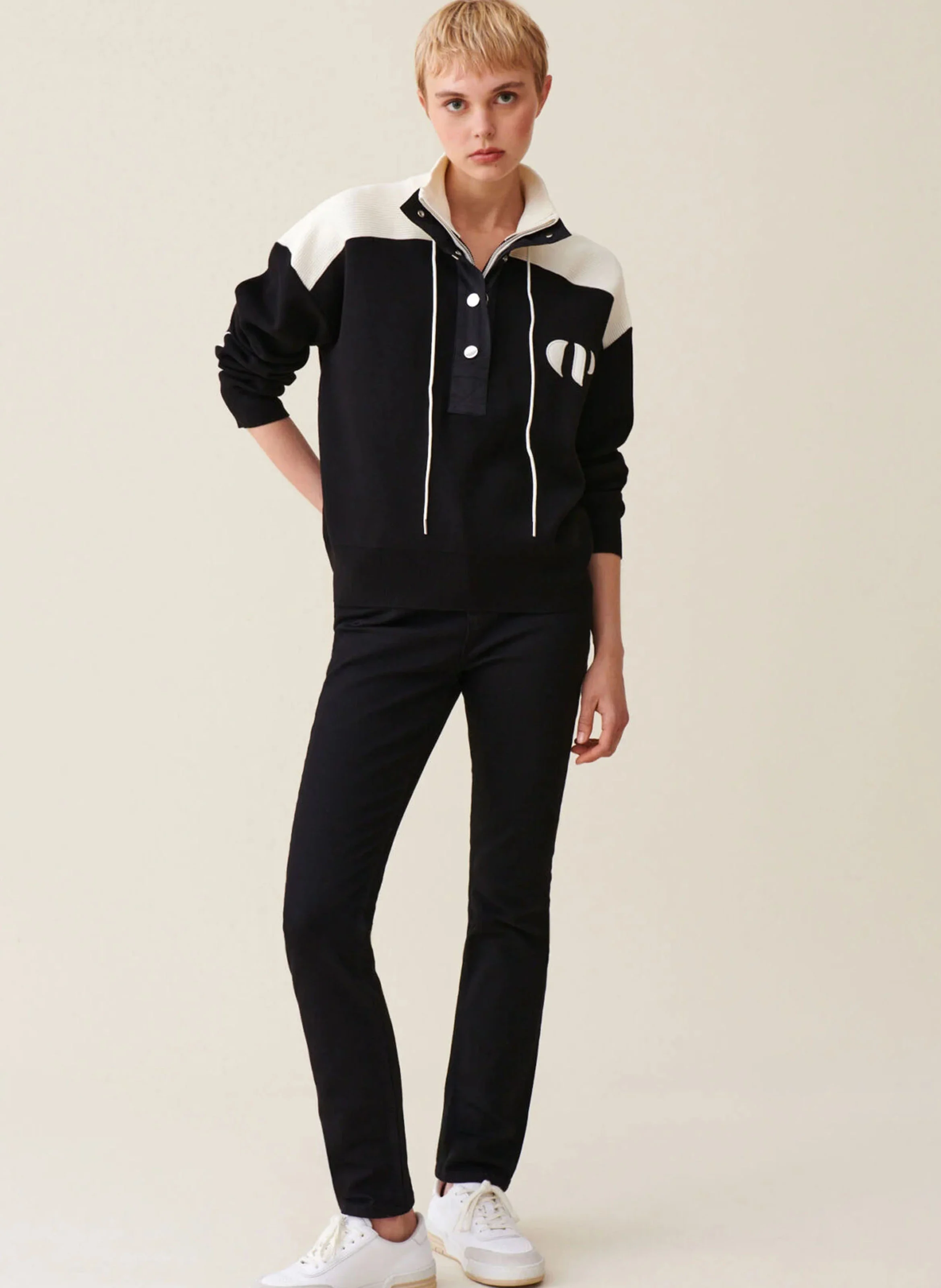 Sweat col montant| Noir