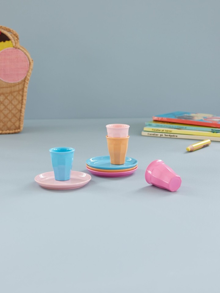 Rice - Melamine Mini Set - 8 stk I Gaveæske Multifarvet