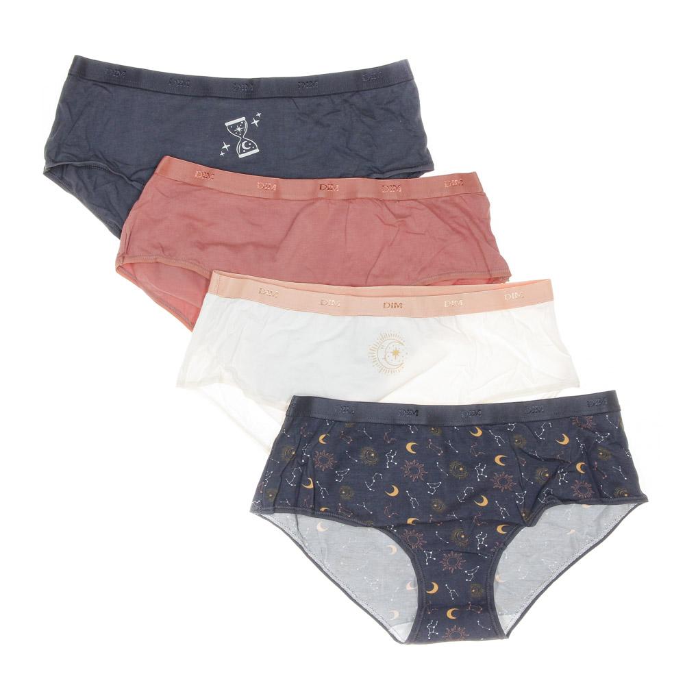 Dim X4 Boxers Marine/Blanc Femme Dim D4C20