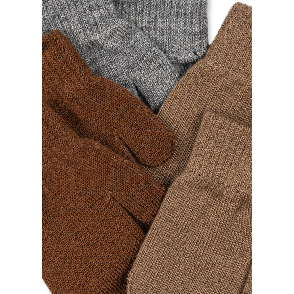 Køb Konges Sløjd Grey Melange/Beige/Brown 3 Pak Filla Vanter
