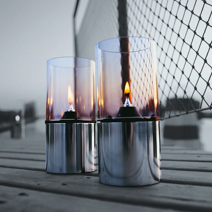 Stelton - Öllampe 1005 mit Glasschirm, klar