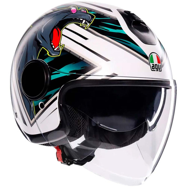 AGV - Casque Eteres Ghepard Blanc / Noir / Bleu / Mat