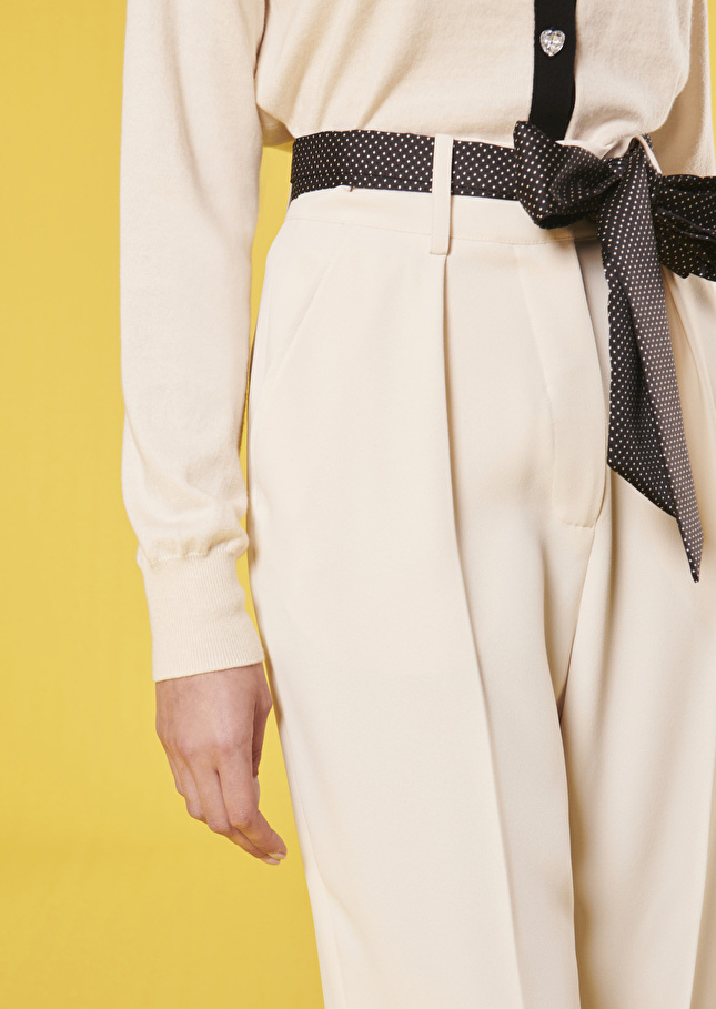 Pantalon Pagaécru en crêpe