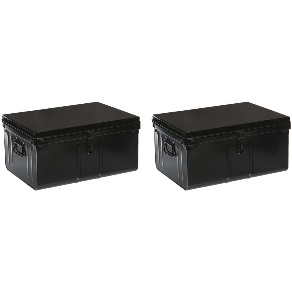 Lot de 2 coffres en métal habitat