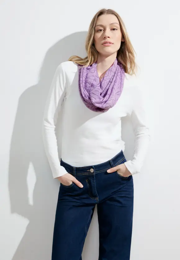 Loop mit Ausbrenner Print - sporty lilac