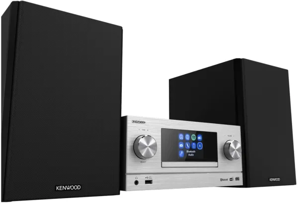 Kenwood M-9000S - Mikrosystem - 2 x 50 Watt - sølv