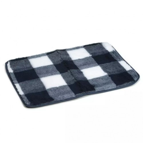 Cama azul e branca para cachorro