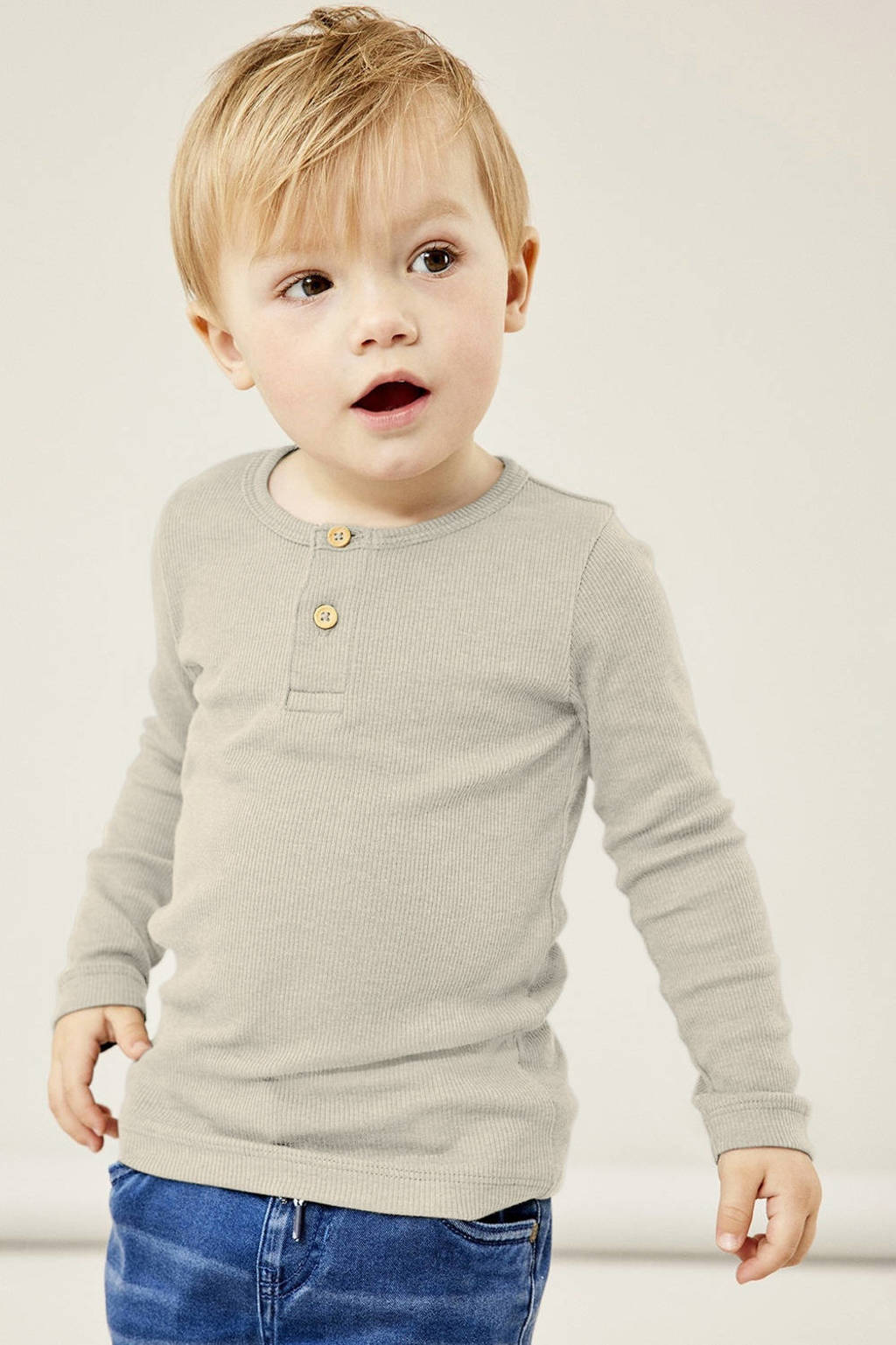 NAME IT longsleeve NMMKAB beige melange