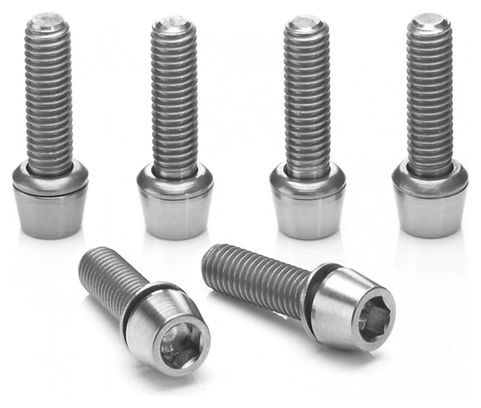Jeu de vis de potence Ritchey Titanium Potence 4-Axis Silver (6 vis)