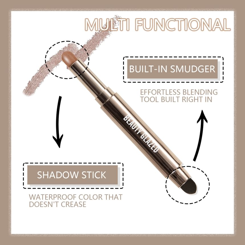 BEAUTY GLAZED - 2 in 1 Dual Head Eyeshadow Stick + Smudger - 10 kleuren