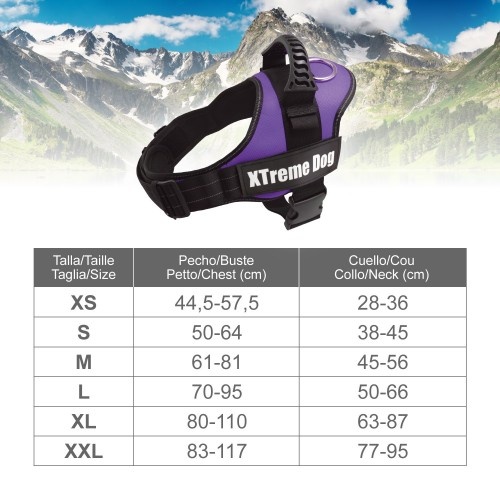 Coleira peitoral Xtreme para cães, lilás