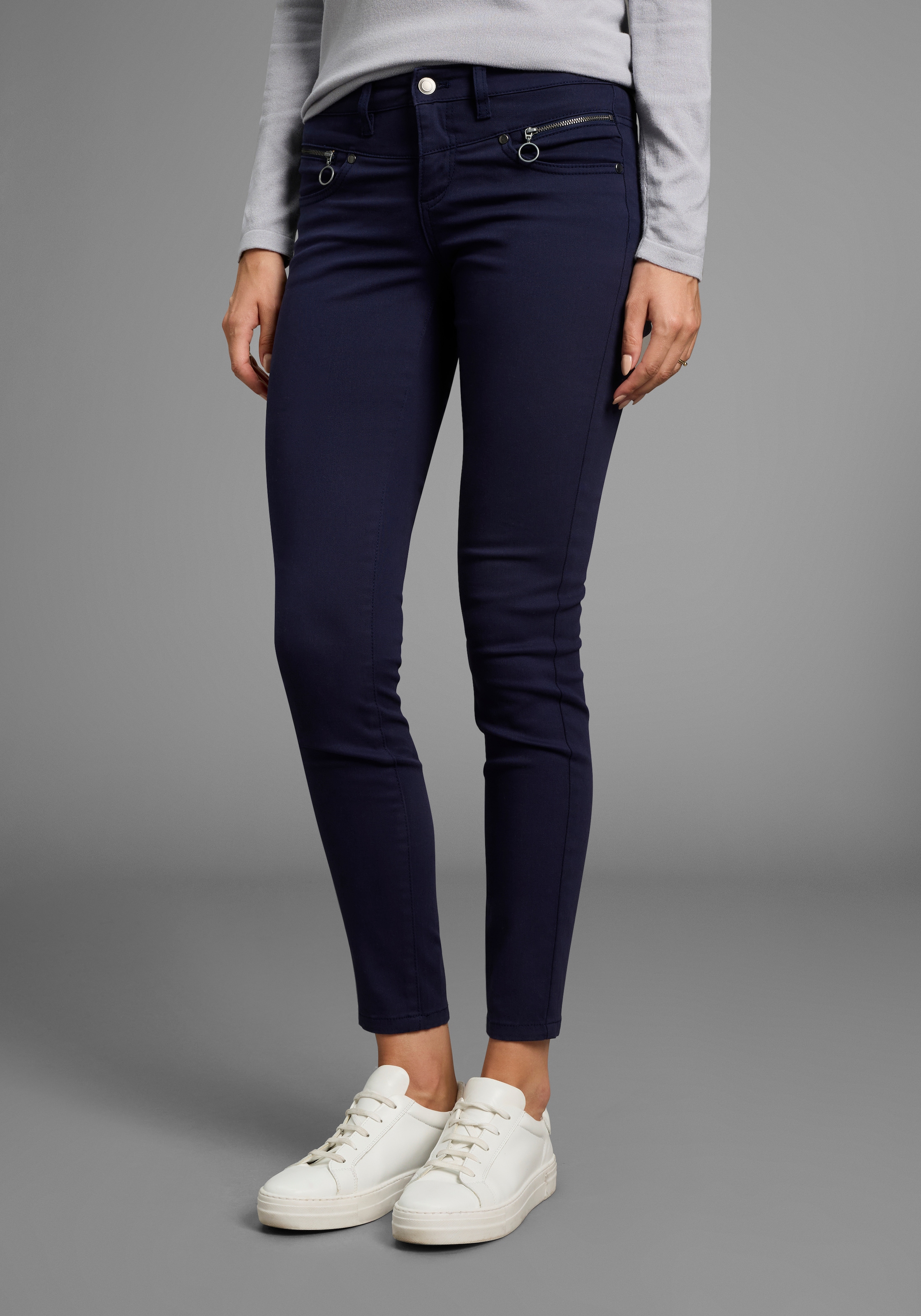 DELMAO 5-Pocket-Hose  mit Reissverschluss-Details