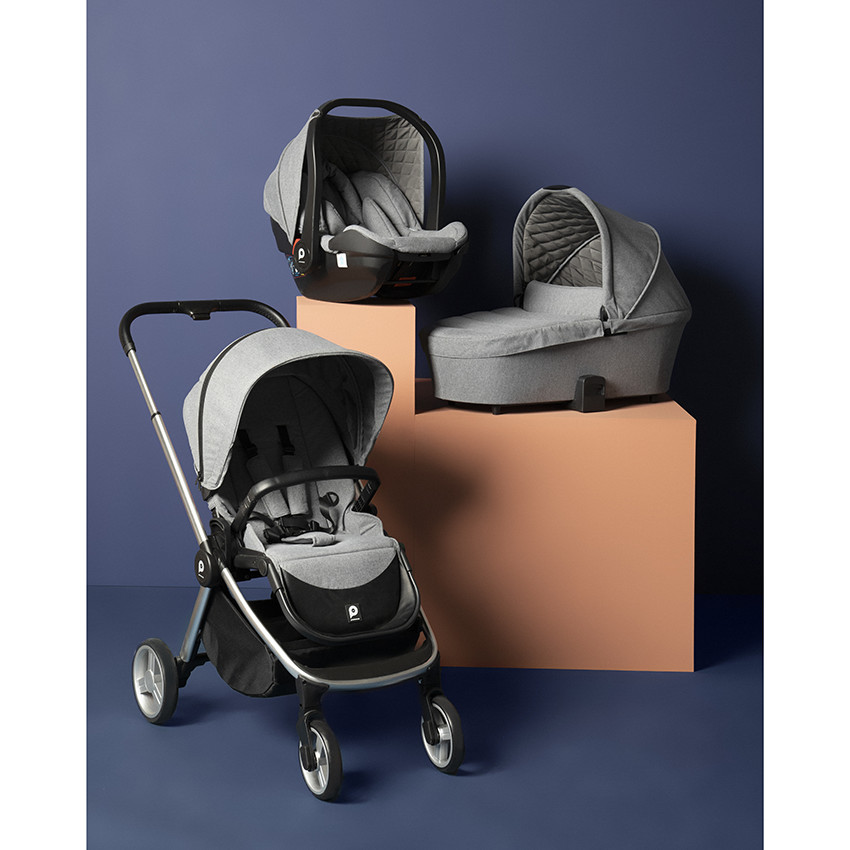 Poussette trio Tessa - Gris chiné