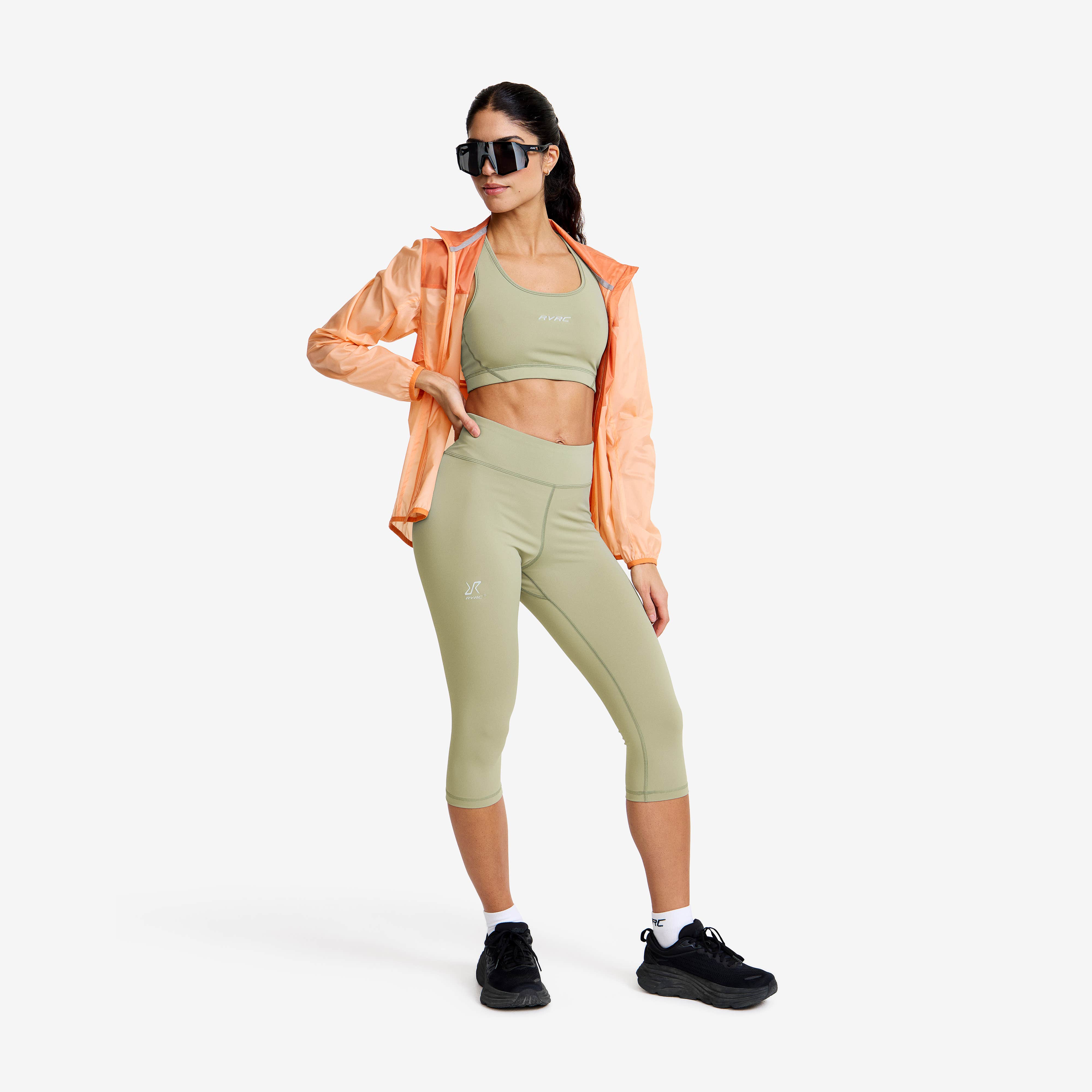 Flow High-waisted Capri Leggings Dame Shadow