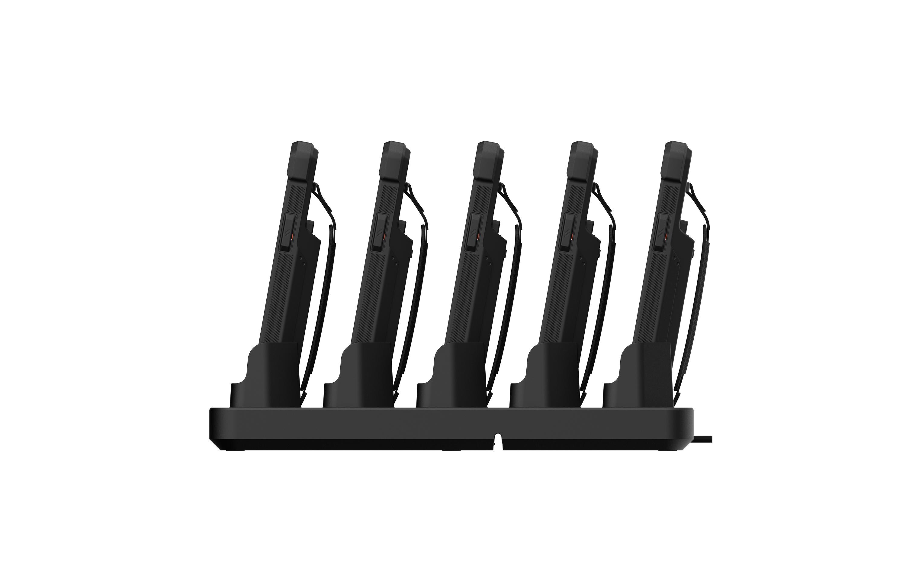 Ladestation Workflow 5 Slot Battery Charger Schwarz<br>USB-Ladestation zum Laden von bis zu fünf Geräten
