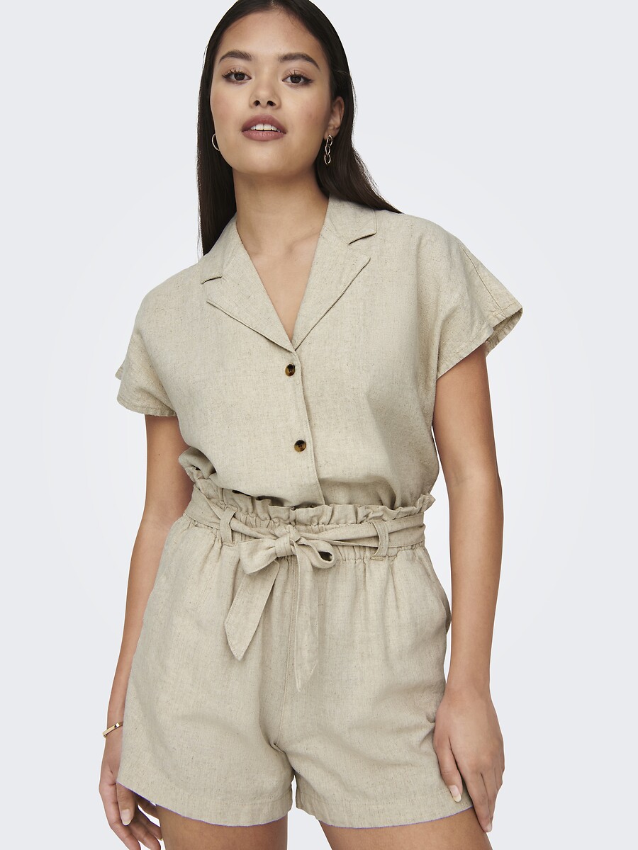 JDY<br>Short em linho misto