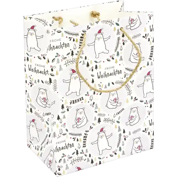 Geschenktüte gerippt Jutehenkel