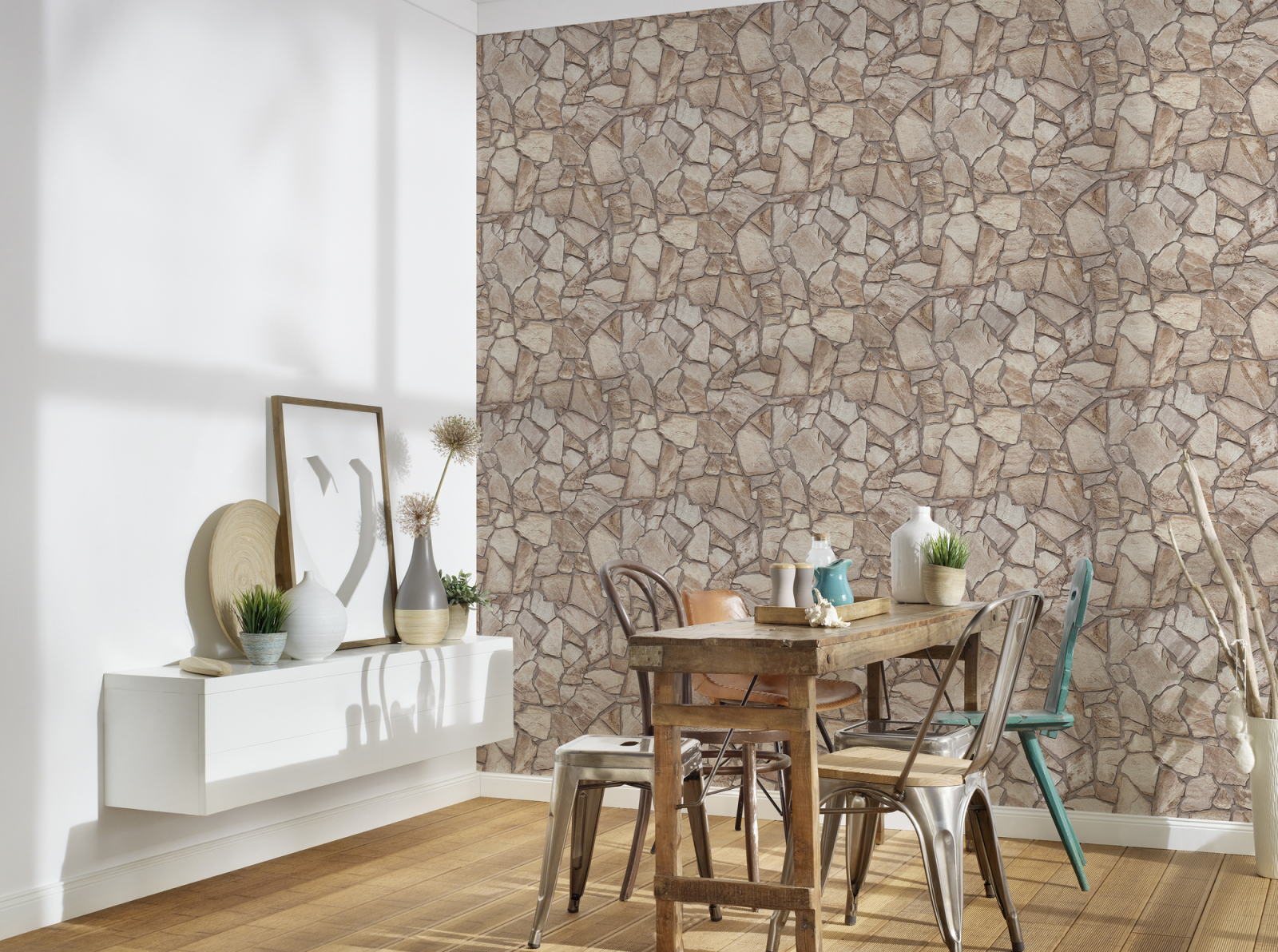A.S. Creation Vliestapete BRICKS & STONES - braun-grau - Steinoptik- 10 Meter
