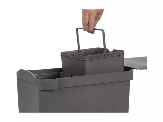 Poubelles de recyclage fixation inférieure et extraction automatique (2 bacs de 14L)