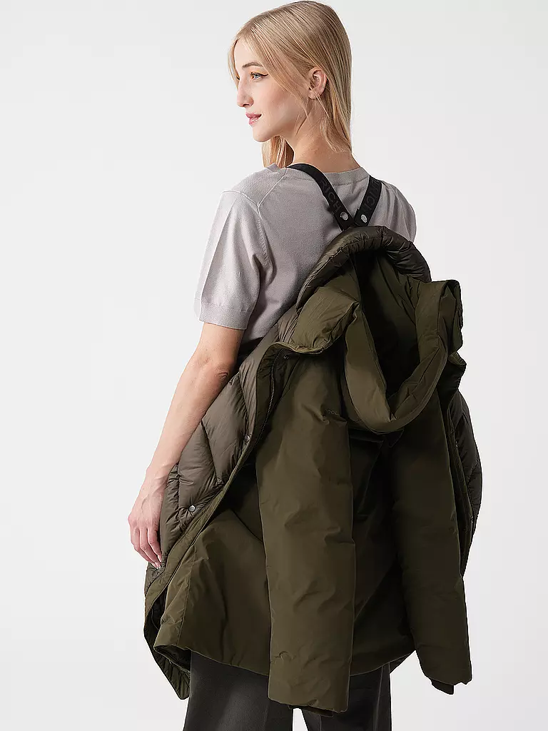 WOOLRICH Daunenparka COCOON  dunkelgrün