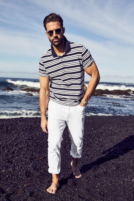 Poloshirt, Halbarm, Piqué, Ringel