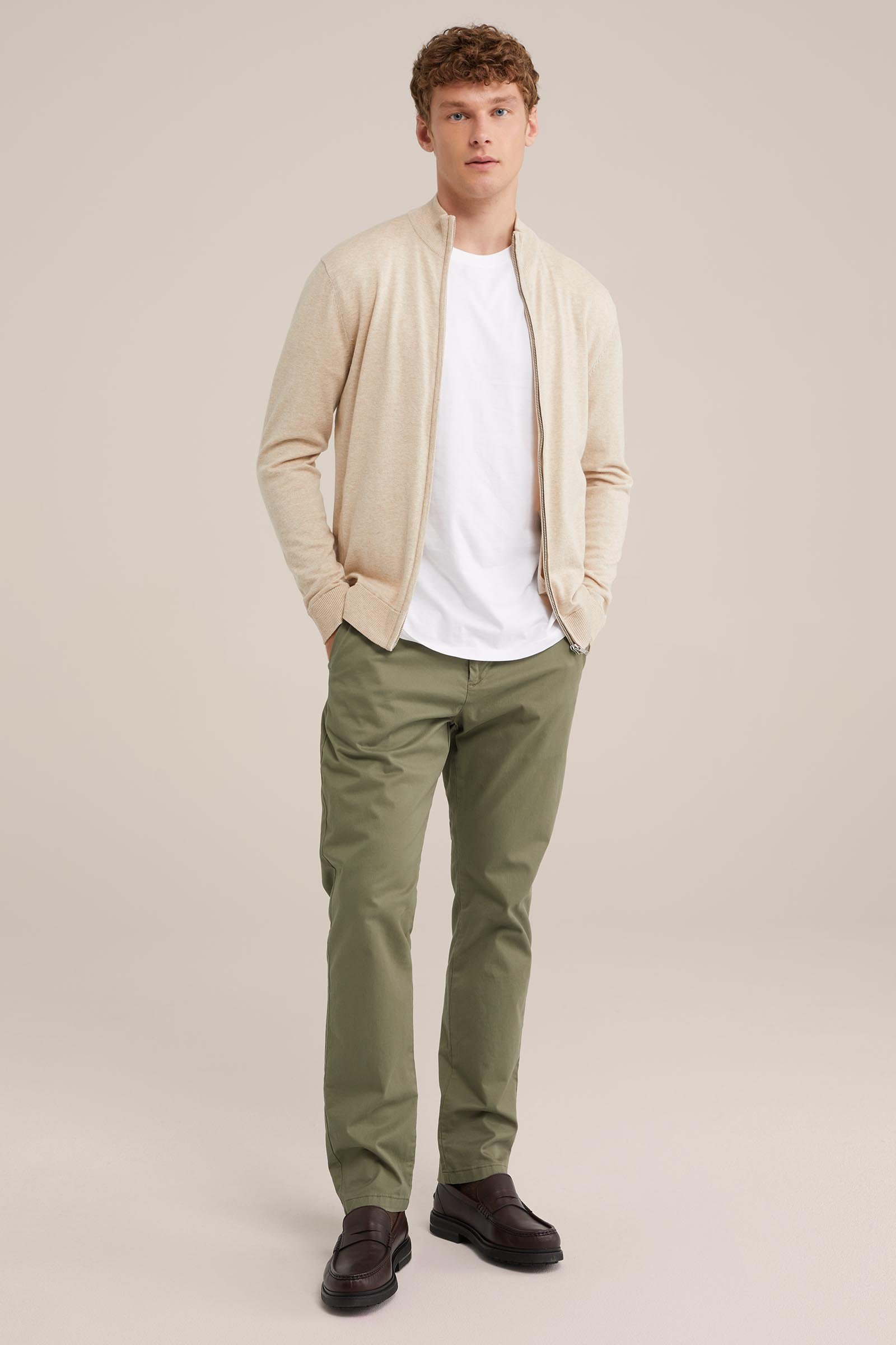 fijngebreide vest Fundamentals Beige