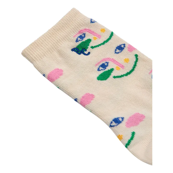 Bobo Choses Chaussettes Visages | Ecru