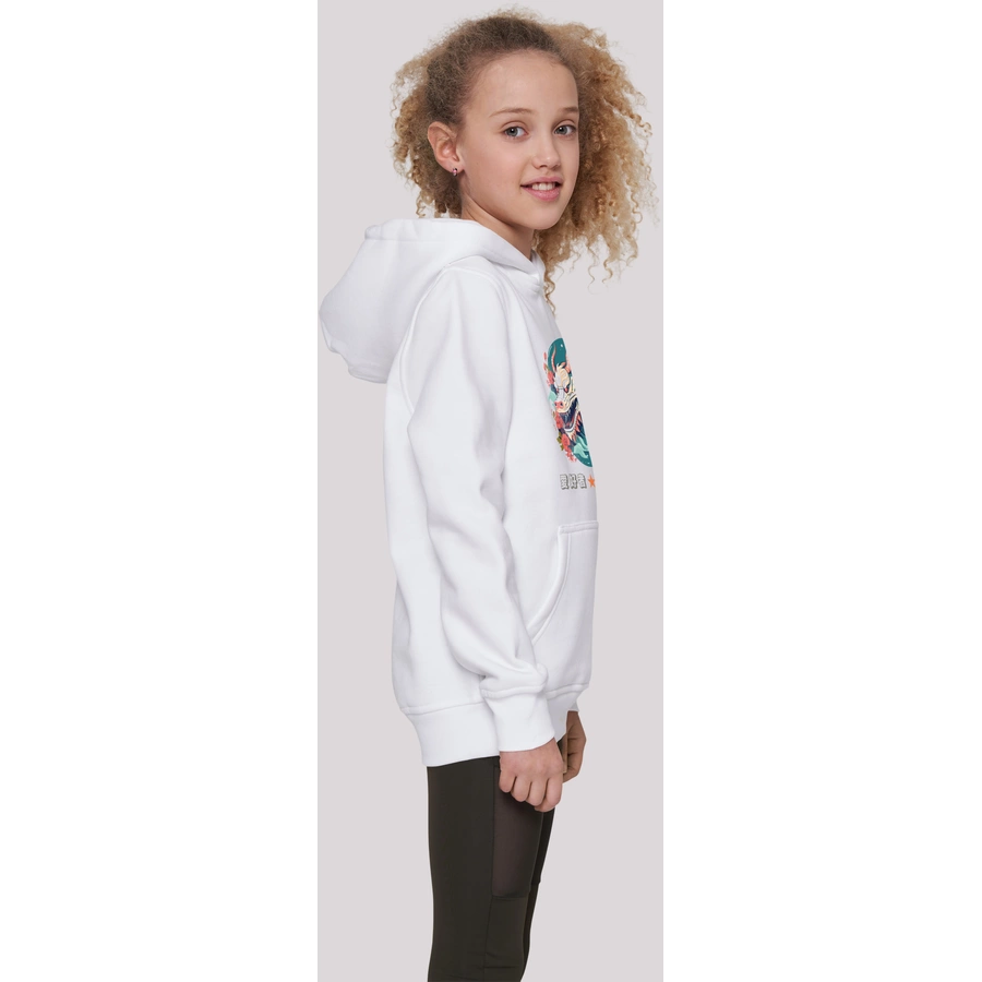 F4NT4STIC Hoodie Drache mit Blumen weiß