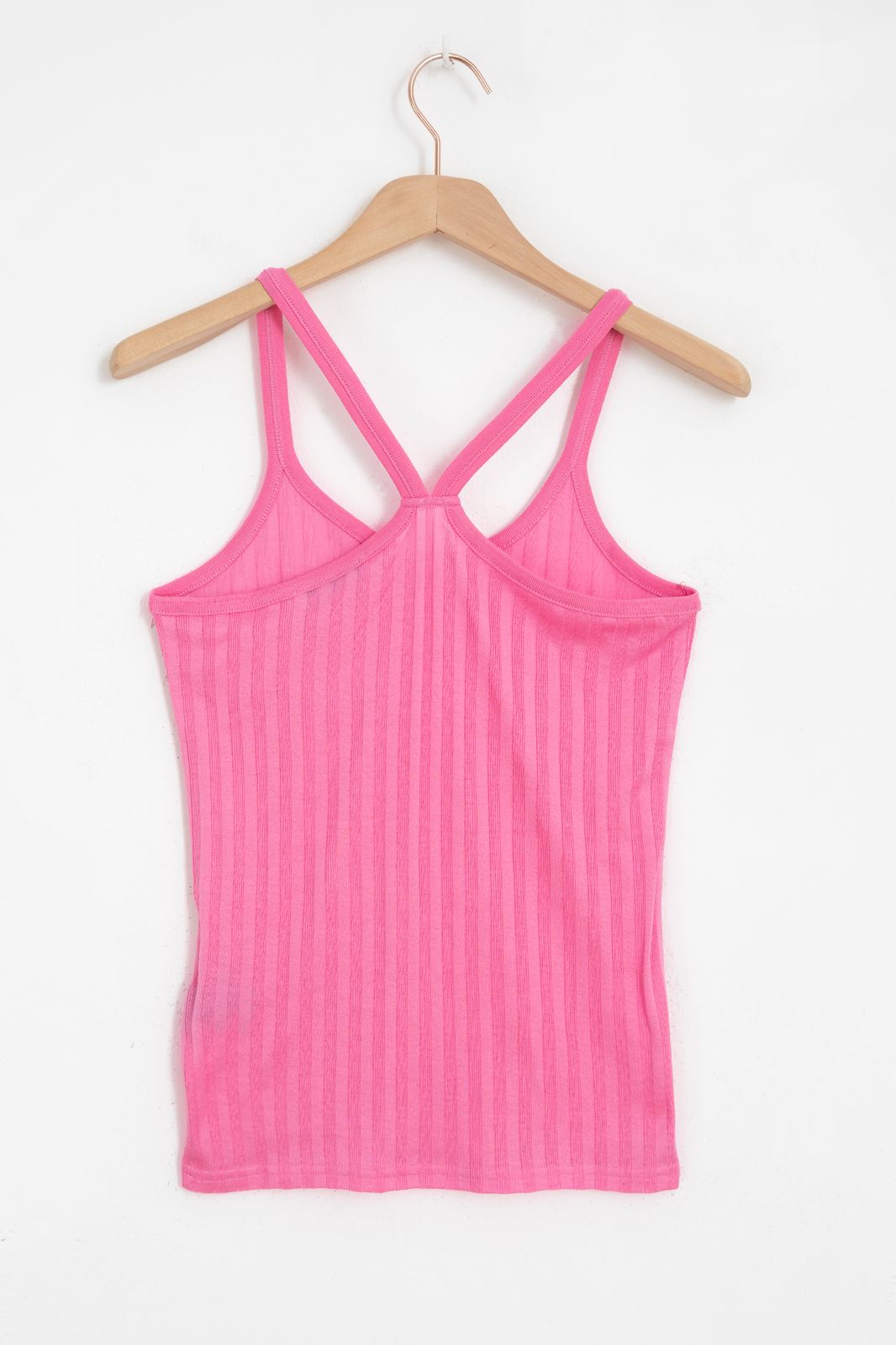 Roze rib singlet