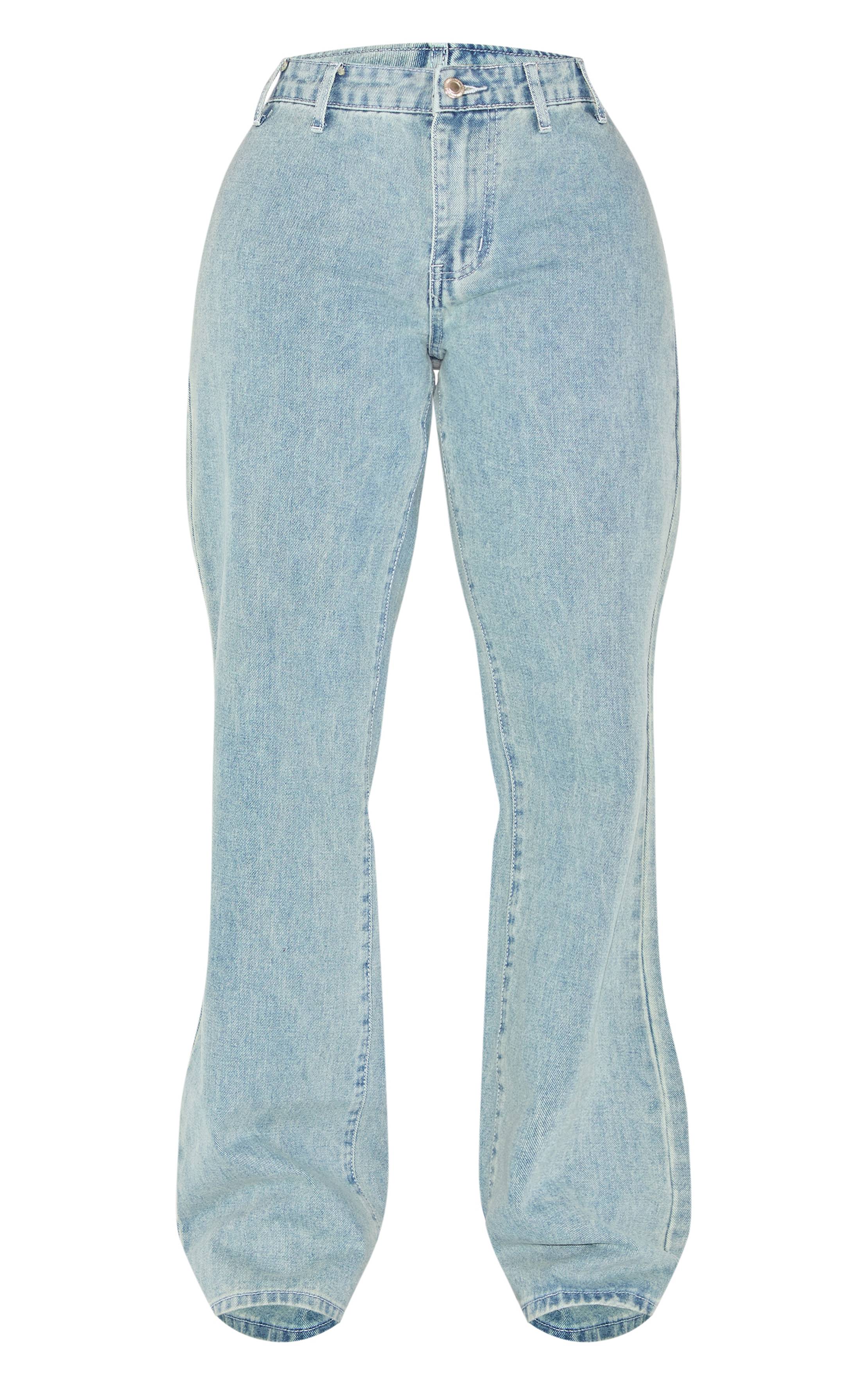 Light Blue Wash Jean En Denim Coupe Large Shape