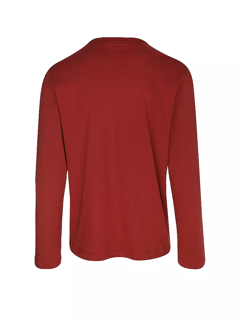 MEY Pyjama Langarmshirt  rot