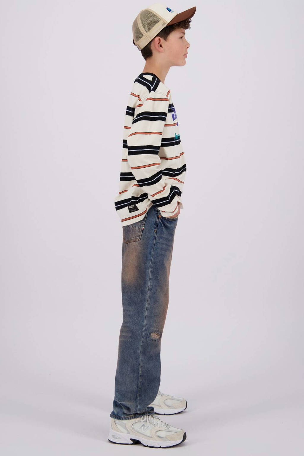 Vingino loose fit jeans Gino tinted mid blue