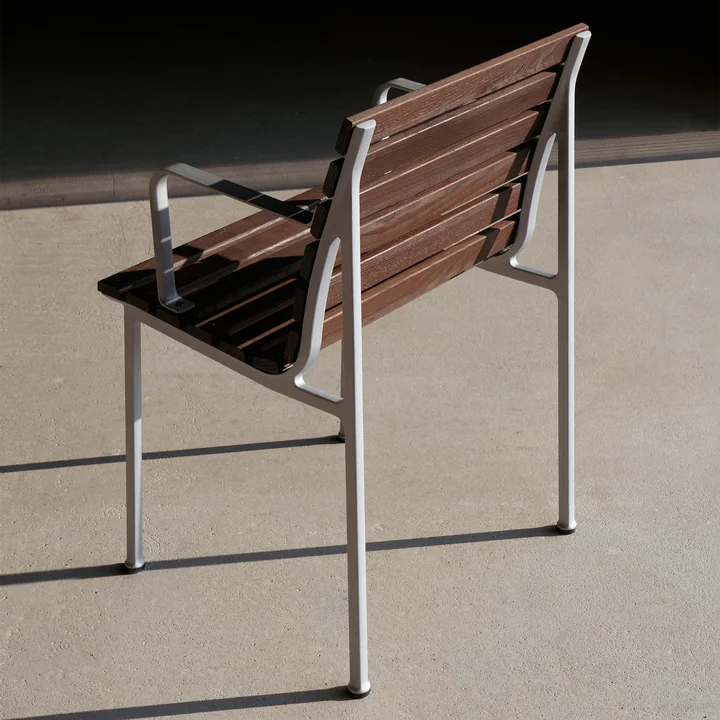 HAY - Traverse Outdoor Armlehnstuhl, Aluminium / Esche geölt