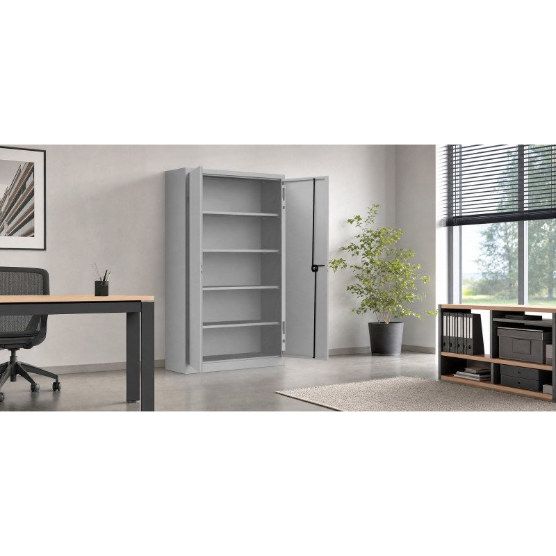 Armoire métal portes battantes monobloc Metily L 120 x P 43 cm