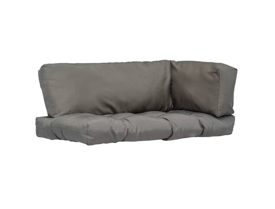 VIDAXL - Galette de chaise Coussins de palette 3 pcs gris polyester