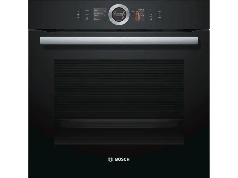 Bosch Serie | 8 HSG636BB1 - Ovn - med dampfunktion - til indbygning - niche - bredde: 56 cm - dybde: 55 cm - højde: 58.5 cm - med selv-rengøring - Klasse A  - sort