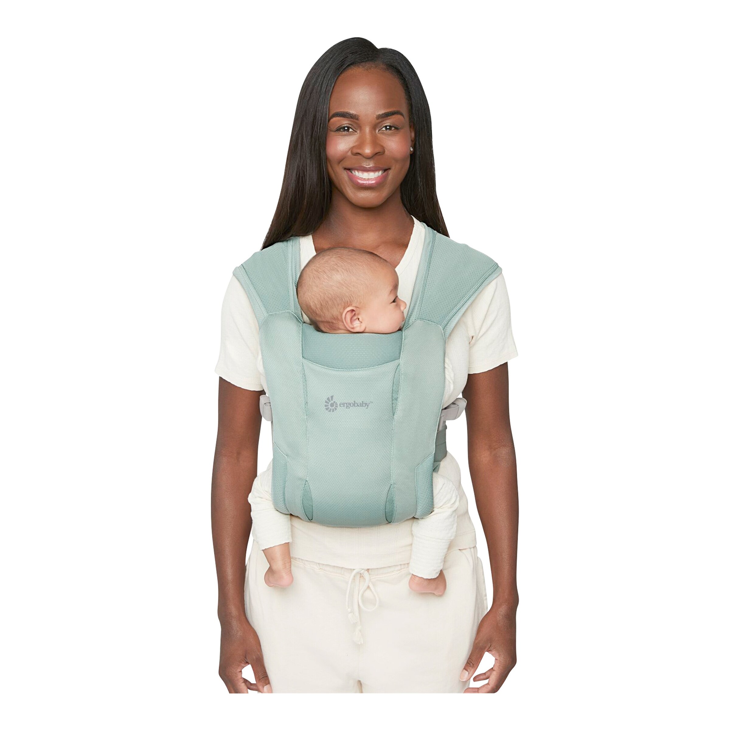 Ergobaby® Embrace Soft Air Mesh Babytrage, 3 Tragepositionen sage