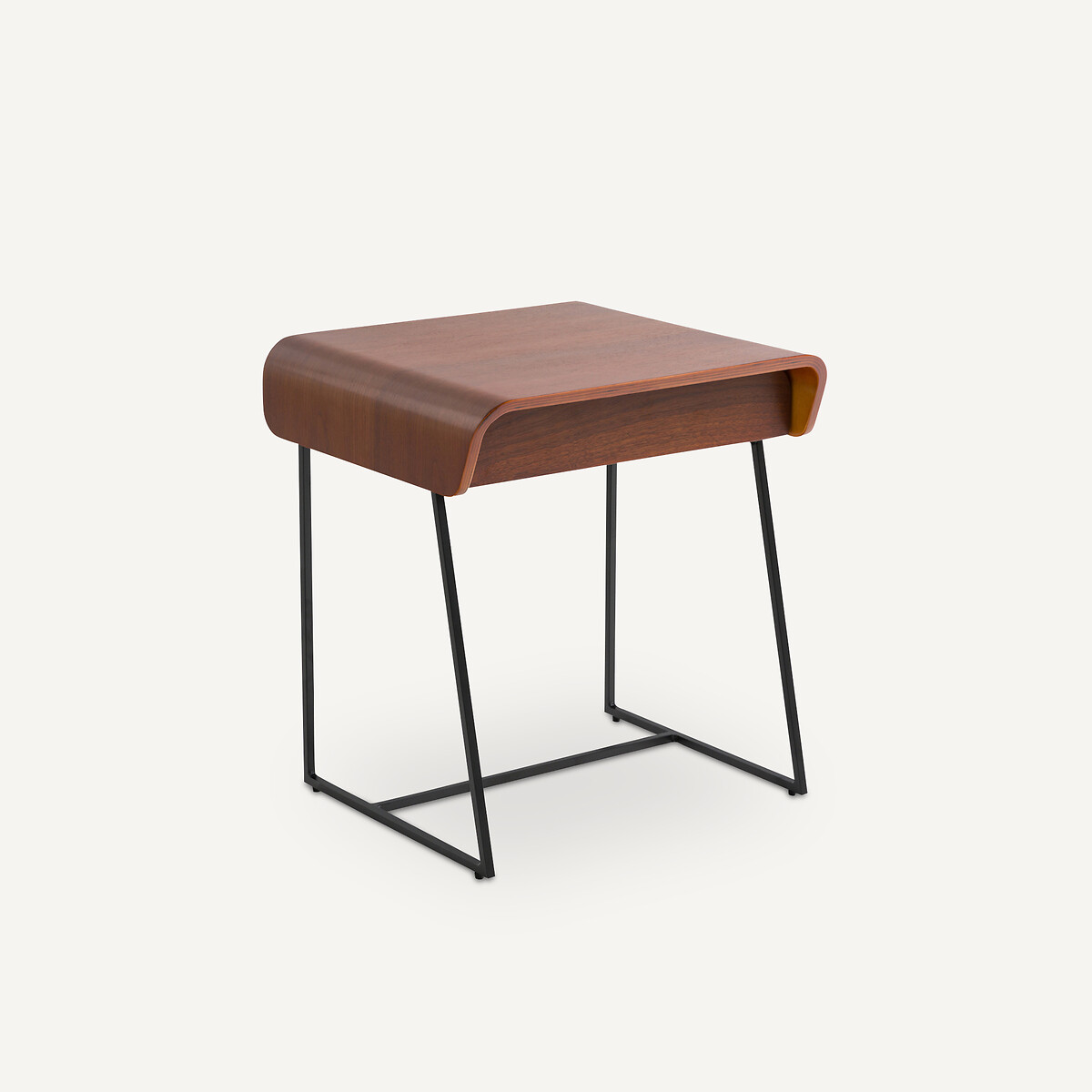AM.PM<br>Mesa de cabeceira em folheado de nogueira, design Bardi E. Gallina