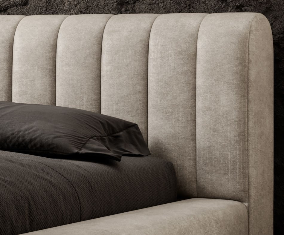 Trae Mobler Amira 160 x 200 cm Gestoffeerd Bed Pearl