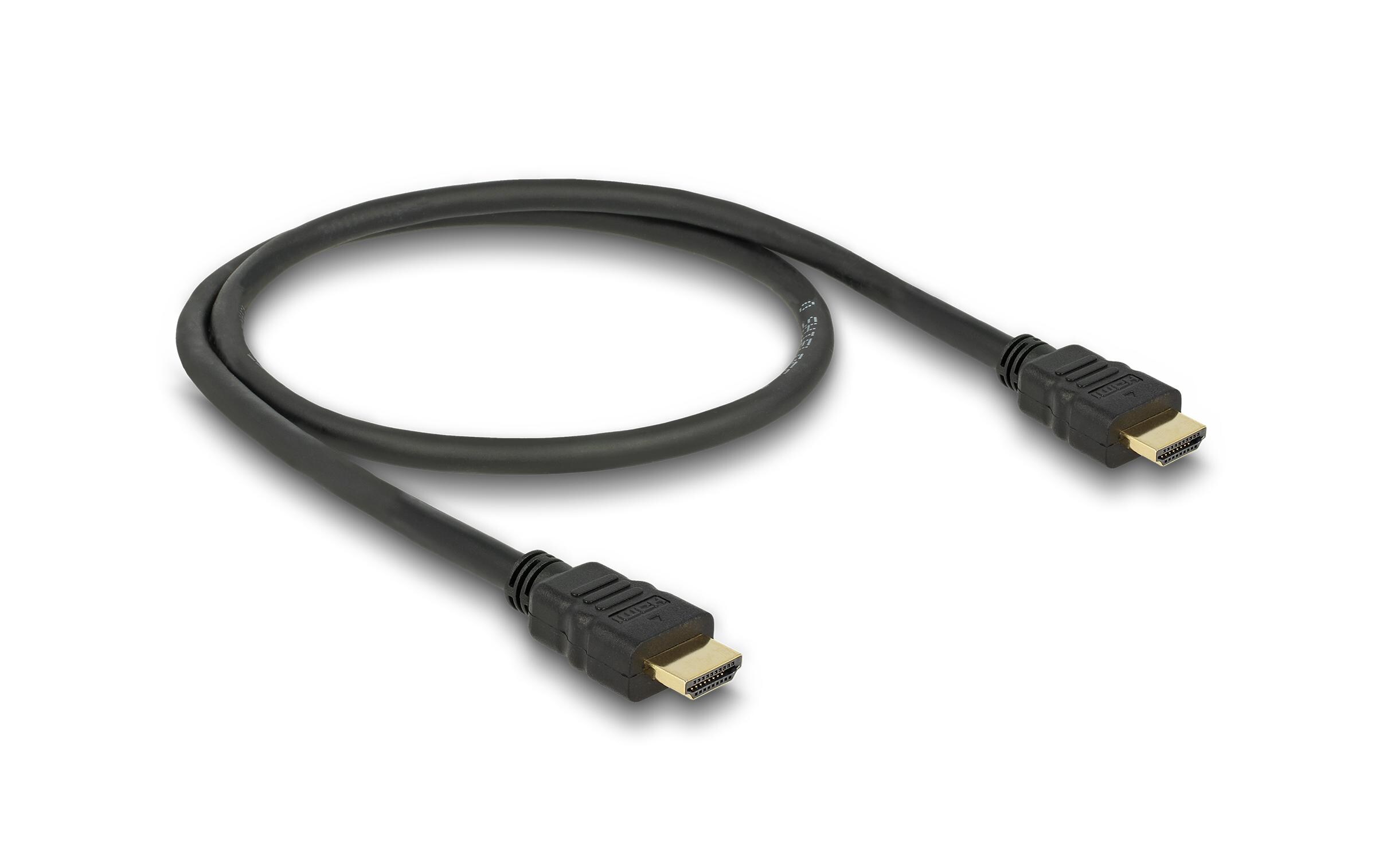 Kabel 4K 30Hz HDMI - HDMI, 0.5 mDelock Kabel High Speed HDMI mit Ethernet – HDMI A Stecker > HDMI A Stecker 4K 0.5 m