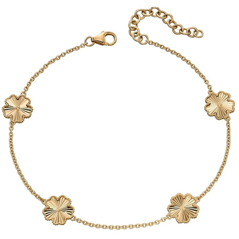 Bracelet fleures en or jaune 375/1000