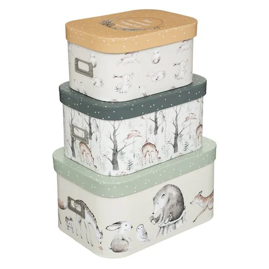 Set de 3 boîtes de rangement   Forêt        de               Atmosphera